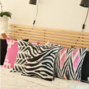 Square 18" x 18" Pink & White Decorative Geometric Single Throw Pillow Cover for Couch, Bedding