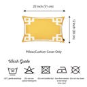 Lumbar 12" x 20" Yellow & White Decorative Geometric Set of 2 Throw Pillow Cover for Couch, Bedding
