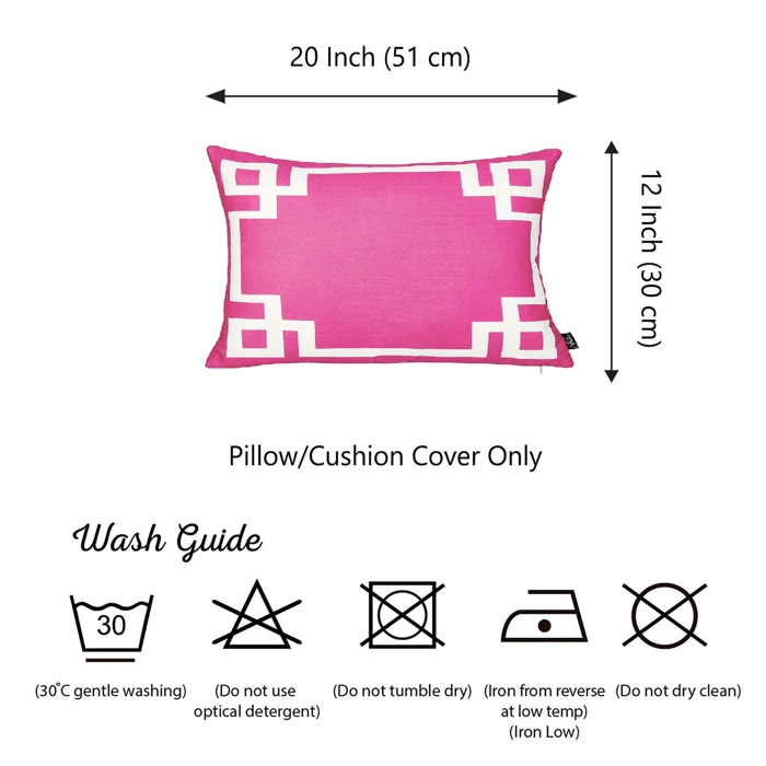 Decorative Geometric Set of 2 Throw Pillow Cover for Couch, Bedding