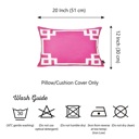 Lumbar 12" x 20" Pink & White Decorative Geometric Set of 2 Throw Pillow Cover for Couch, Bedding