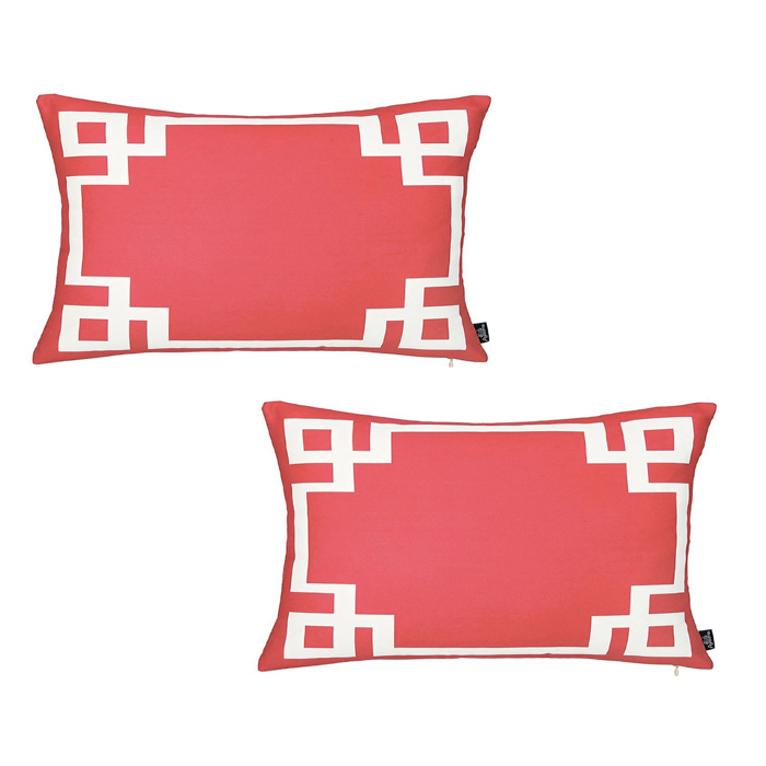 Decorative Geometric Set of 2 Throw Pillow Cover for Couch, Bedding