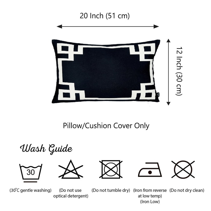 Decorative Geometric Set of 2 Throw Pillow Cover for Couch, Bedding