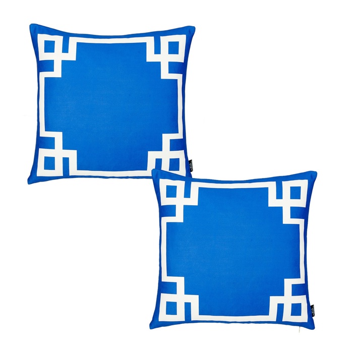 Decorative Geometric Set of 2 Throw Pillow Cover for Couch, Bedding