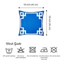 Square 18" x 18" Blue & White Decorative Geometric Set of 2 Throw Pillow Cover for Couch, Bedding