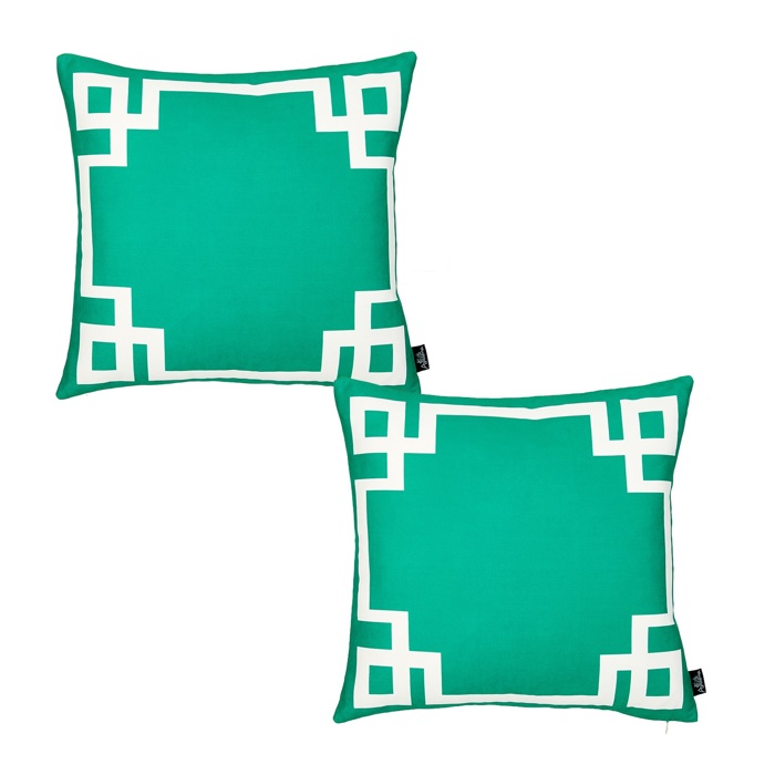 Decorative Geometric Set of 2 Throw Pillow Cover for Couch, Bedding