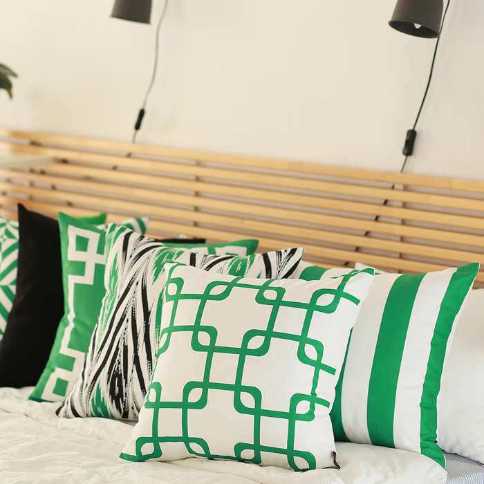 Decorative Geometric Set of 2 Throw Pillow Cover for Couch, Bedding