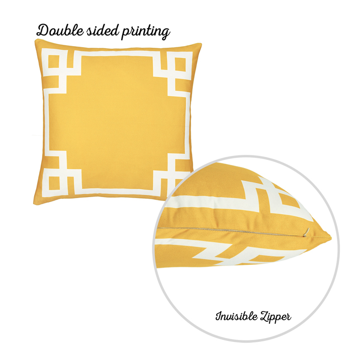 Decorative Geometric Set of 2 Throw Pillow Cover for Couch, Bedding