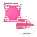 Square 20" x 20" Pink & White Decorative Geometric Set of 2 Throw Pillow Cover for Couch, Bedding