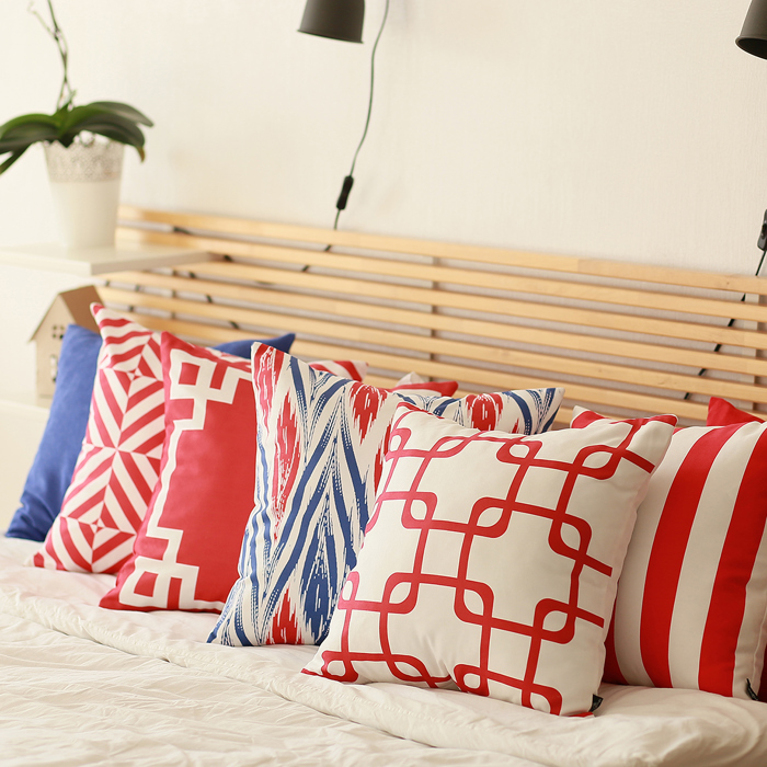 Decorative Geometric Set of 2 Throw Pillow Cover for Couch, Bedding