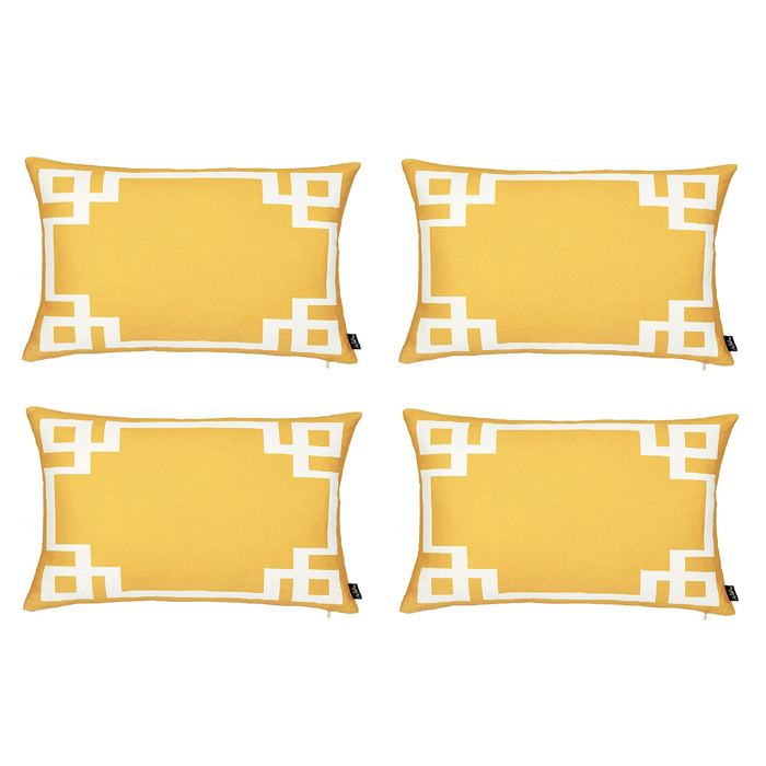 Decorative Geometric Set of 4 Throw Pillow Cover for Couch, Bedding