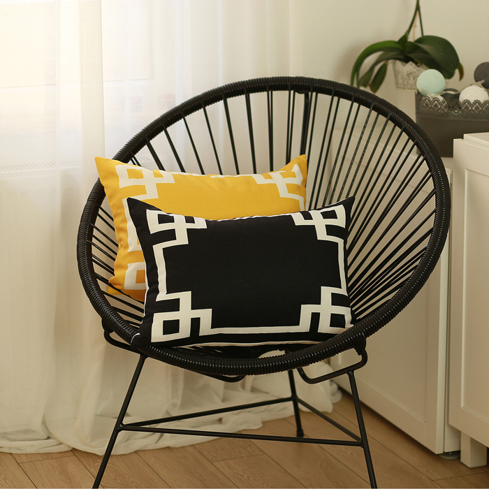 Decorative Geometric Set of 4 Throw Pillow Cover for Couch, Bedding
