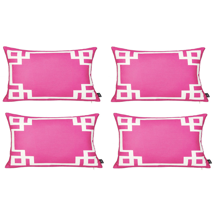 Decorative Geometric Set of 4 Throw Pillow Cover for Couch, Bedding