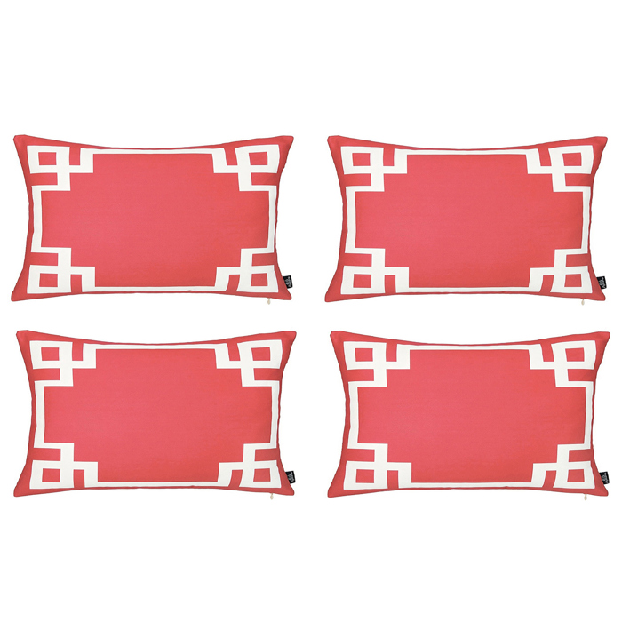 Decorative Geometric Set of 4 Throw Pillow Cover for Couch, Bedding