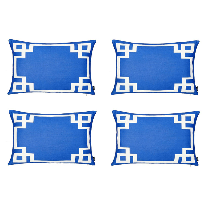 Decorative Geometric Set of 4 Throw Pillow Cover for Couch, Bedding