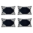 Lumbar 12" x 20" Black & White Decorative Geometric Set of 4 Throw Pillow Cover for Couch, Bedding