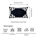 Lumbar 12" x 20" Black & White Decorative Geometric Set of 4 Throw Pillow Cover for Couch, Bedding