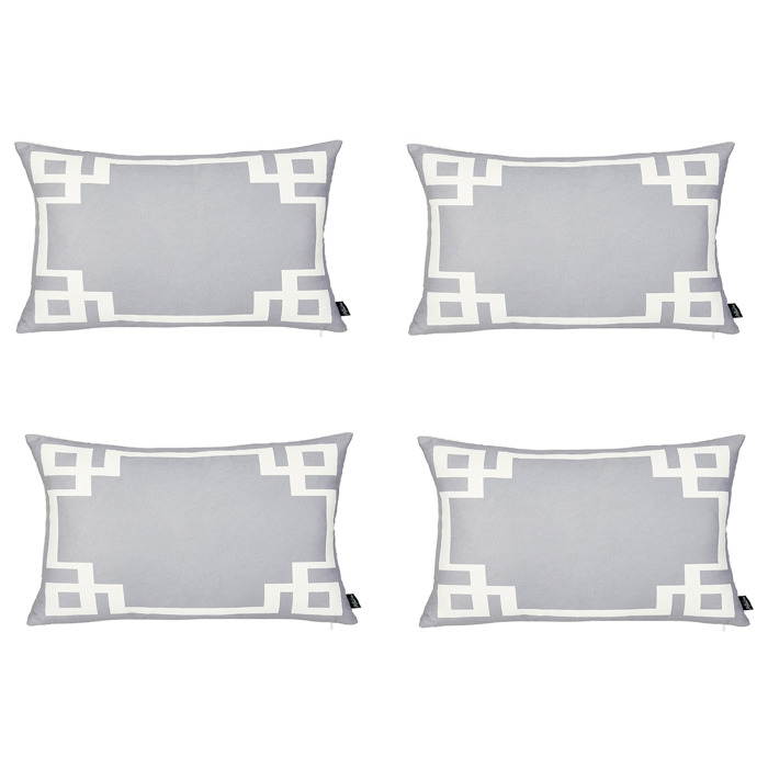 Decorative Geometric Set of 4 Throw Pillow Cover for Couch, Bedding