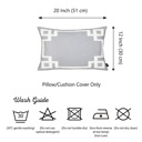 Lumbar 12" x 20" Gray & White Decorative Geometric Set of 4 Throw Pillow Cover for Couch, Bedding
