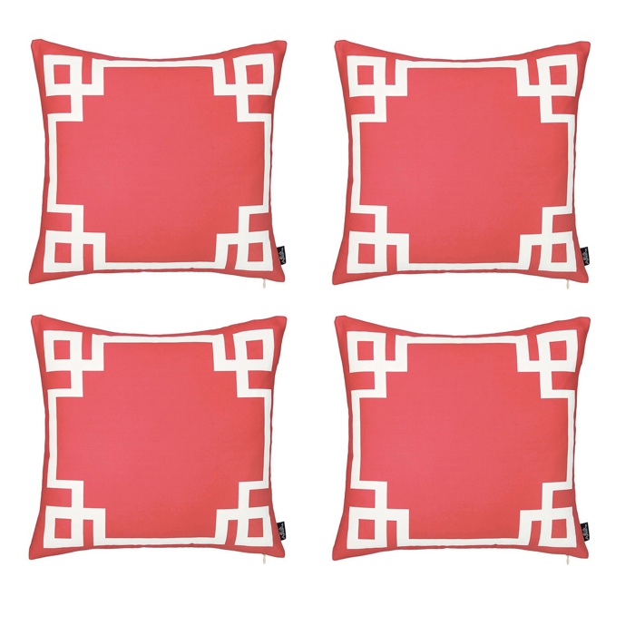 Decorative Geometric Set of 4 Throw Pillow Cover for Couch, Bedding