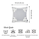 Square 18" x 18" Gray & White Decorative Geometric Set of 4 Throw Pillow Cover for Couch, Bedding
