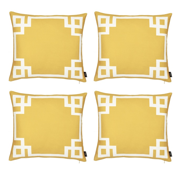 Decorative Geometric Set of 4 Throw Pillow Cover for Couch, Bedding