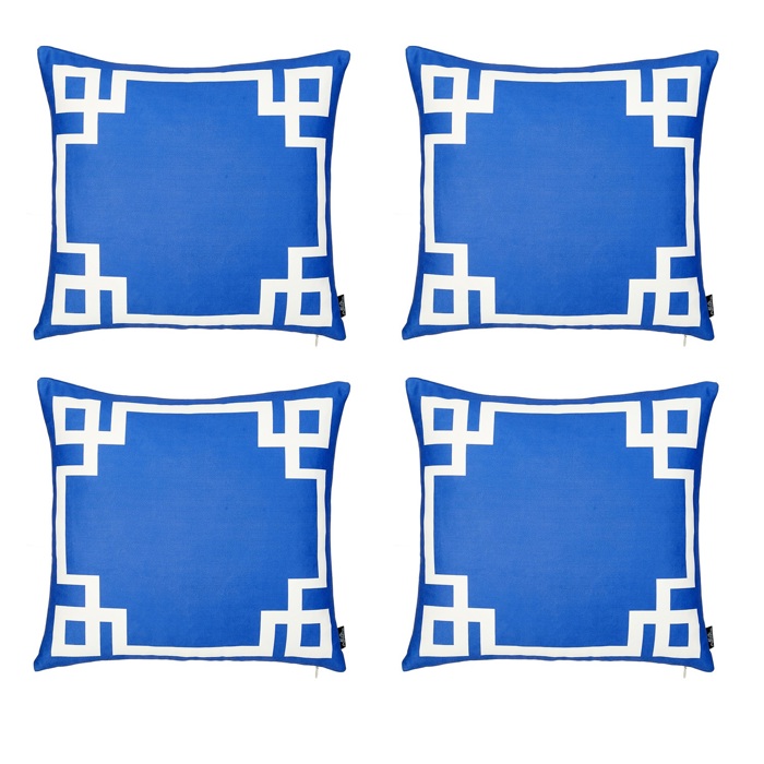 Decorative Geometric Set of 4 Throw Pillow Cover for Couch, Bedding