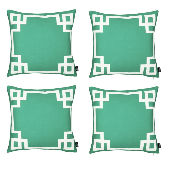 Decorative Geometric Set of 4 Throw Pillow Cover for Couch, Bedding