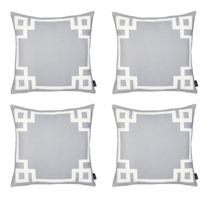Decorative Geometric Set of 4 Throw Pillow Cover for Couch, Bedding
