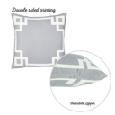 Square 20" x 20" Gray & White Decorative Geometric Set of 4 Throw Pillow Cover for Couch, Bedding