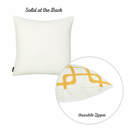 Square 18" x 18" Yellow & White Decorative Geometric Single Throw Pillow Cover 18" in. x 18" in. Square for Couch, Bedding