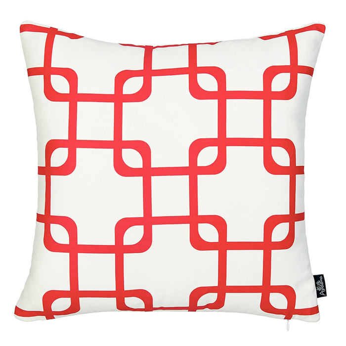 Decorative Geometric Single Throw Pillow Cover 18" in. x 18" in. Square for Couch, Bedding