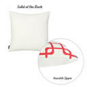 Square 18" x 18" Red & White Decorative Geometric Single Throw Pillow Cover 18" in. x 18" in. Square for Couch, Bedding
