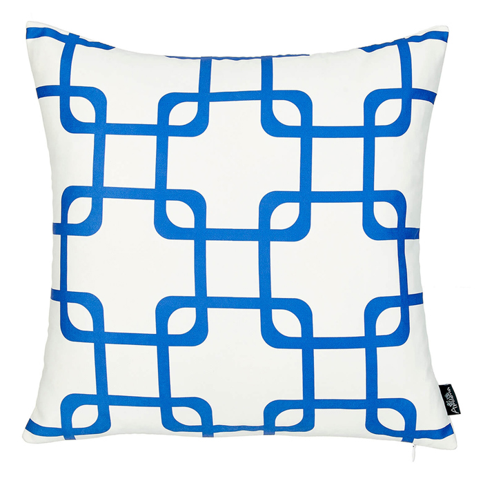 Decorative Geometric Single Throw Pillow Cover 18" in. x 18" in. Square for Couch, Bedding
