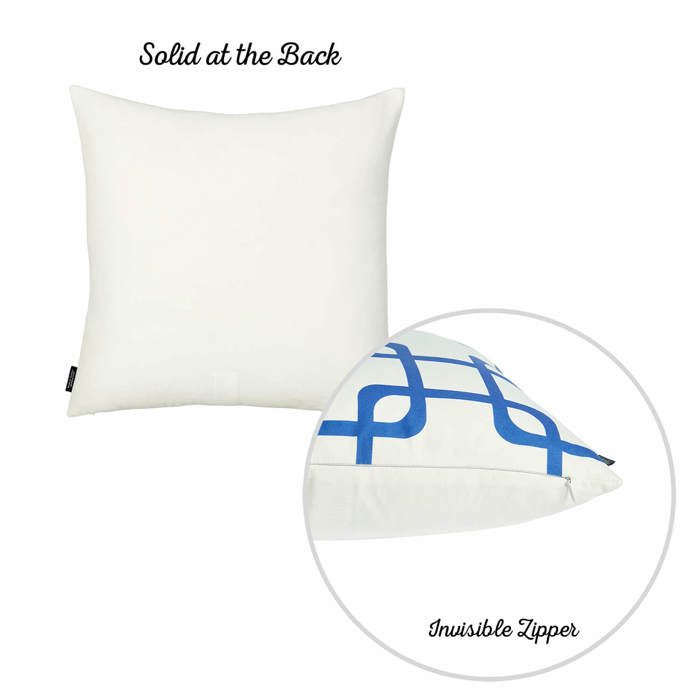 Decorative Geometric Single Throw Pillow Cover 18" in. x 18" in. Square for Couch, Bedding