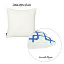 Square 18" x 18" Blue & White Decorative Geometric Single Throw Pillow Cover 18" in. x 18" in. Square for Couch, Bedding