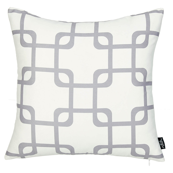 Decorative Geometric Single Throw Pillow Cover 18" in. x 18" in. Square for Couch, Bedding