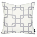Square 18" x 18" Gray & White Decorative Geometric Single Throw Pillow Cover 18" in. x 18" in. Square for Couch, Bedding
