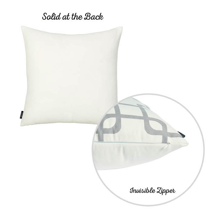 Decorative Geometric Single Throw Pillow Cover 18" in. x 18" in. Square for Couch, Bedding