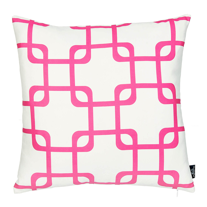 Decorative Geometric Single Throw Pillow Cover 18" in. x 18" in. Square for Couch, Bedding