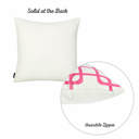 Square 18" x 18" Pink & White Decorative Geometric Single Throw Pillow Cover 18" in. x 18" in. Square for Couch, Bedding