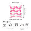 Square 18" x 18" Pink & White Decorative Geometric Single Throw Pillow Cover 18" in. x 18" in. Square for Couch, Bedding
