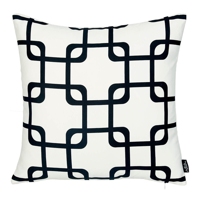 Decorative Geometric Single Throw Pillow Cover 18" in. x 18" in. Square for Couch, Bedding
