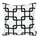 Square 18" x 18" Black & White Decorative Geometric Single Throw Pillow Cover 18" in. x 18" in. Square for Couch, Bedding