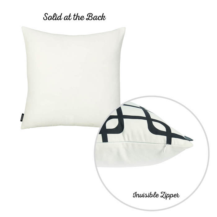 Decorative Geometric Single Throw Pillow Cover 18" in. x 18" in. Square for Couch, Bedding