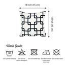 Square 18" x 18" Black & White Decorative Geometric Single Throw Pillow Cover 18" in. x 18" in. Square for Couch, Bedding