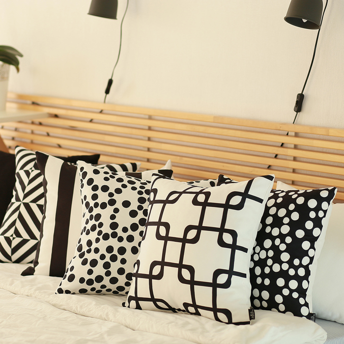 Decorative Geometric Single Throw Pillow Cover 18" in. x 18" in. Square for Couch, Bedding