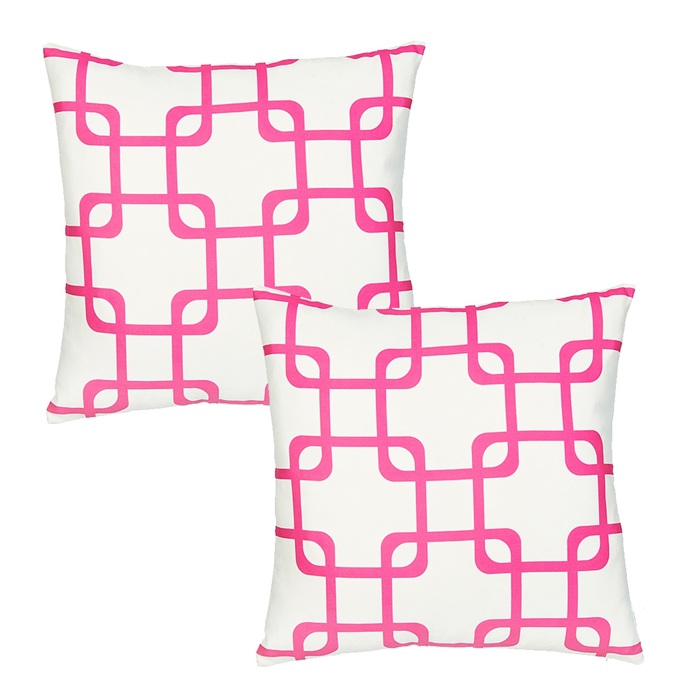 Decorative Geometric Set of 2 Throw Pillow Cover 18" in. x 18" in. Square for Couch, Bedding