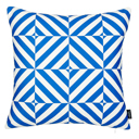 Square 18" x 18" Blue, White Decorative Geometric Diagonal Single Throw Pillow Cover 18" in. x 18" in. Square for Couch, Bedding