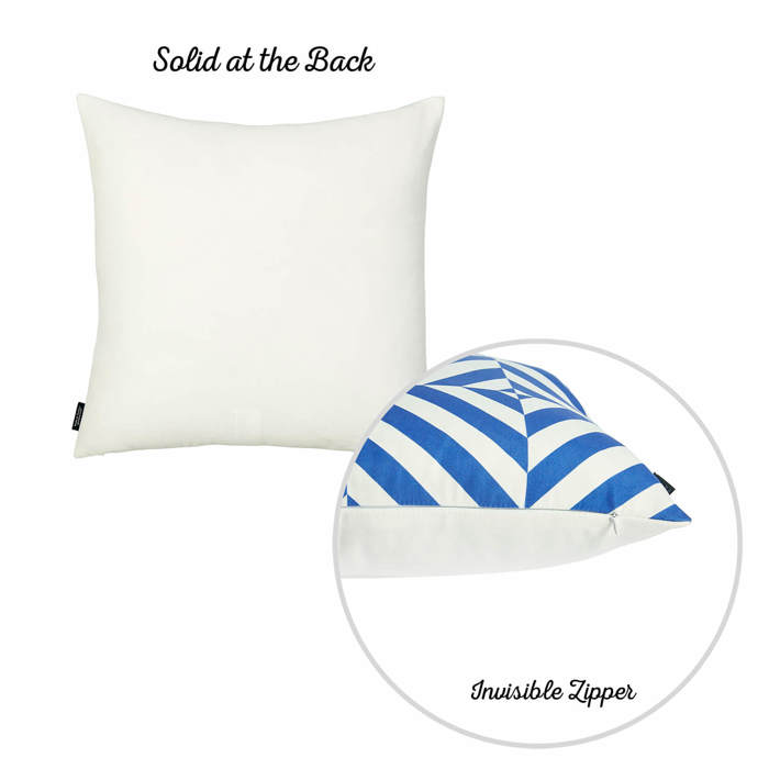 Decorative Geometric Diagonal Single Throw Pillow Cover 18" in. x 18" in. Square for Couch, Bedding