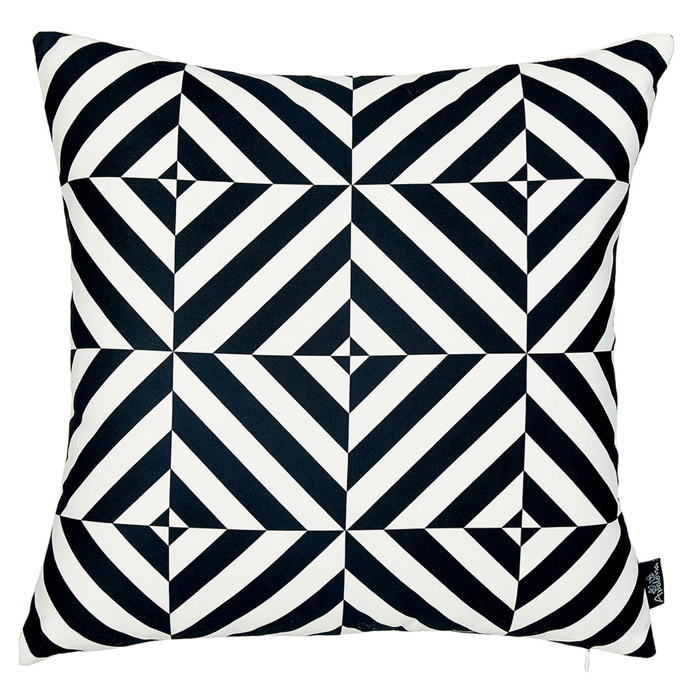 Decorative Geometric Diagonal Single Throw Pillow Cover 18" in. x 18" in. Square for Couch, Bedding